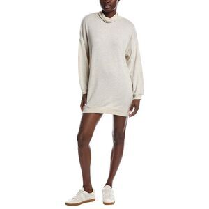 Project Social T Womens Kai Funnel Neck Cozy Dress, Beige
